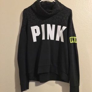 Black cheetah print PINK sweatshirt